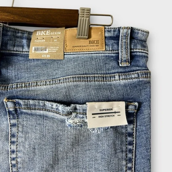 NWT BKE Women's Parker Universal Fit High-Rise Ankle Straight Stretch Jeans 31 - Picture 3 of 9